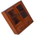 thumbnail image 1 of LOLIPPYY Brown Wood Desktop Display Cabinet for Storing with Multilayer Drawers and Vintage Design 12.5 Inches, 1 of 8