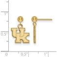 thumbnail image 2 of Ss/Gold Plated Sterling Silver With Gp Logoart University Of Kentucky Earrings Dangle Ball (17 X 12) Made In United States gp010uk, 2 of 5