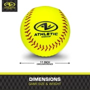 Athletic Works 11 in Fastpitch Softballs, 12-Count Bucket