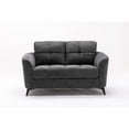 thumbnail image 4 of Callie Gray Woven Fabric Sofa Loveseat Living Room Set, 4 of 9