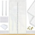 thumbnail image 1 of ZYNERY Pantalla magnética de mosca de puerta , 90 x 210 cm, con potente imán, autoadhesiva en todo el marco, capaz de bloquear mosquitos, moscas, abejas e insectos (Blanco), 1 of 7