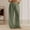 Army Green, variant on IDALL Linen Pants Women Wide Leg Pants Woman Womens Daily Elastic Waist Pockets Straight Solid Color Casual Pants Loose Long Trousers Lounge Pants Women Summer Pants Army Green L