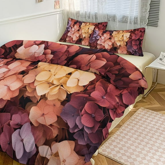 Hydrangea Macrophylla (10) 3D Duvet Cover Set Quilt Cover Theme of for Bedroom Decoration