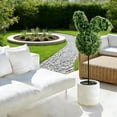 thumbnail image 5 of Guvpev Modern Plastic Flower Pot - 9.84 Inch Geometric Ribbed Textured Planter - 1pcs Metallic Gold Decorative Pot for Green Plants & Bonsai, 5 of 8