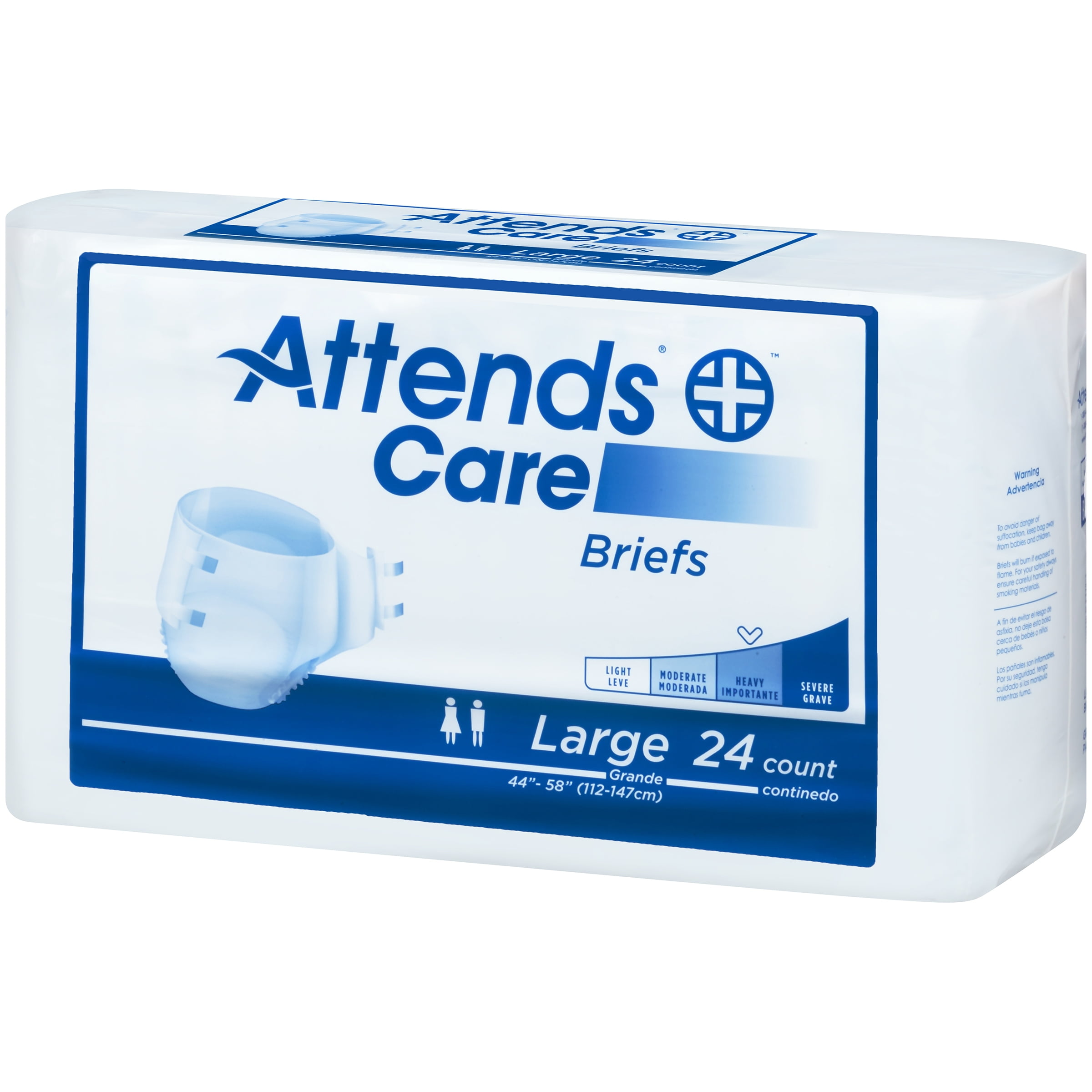 Attends Care Adult Breathable Briefs BRHC40 Large Case Of 72, White ...