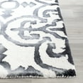 thumbnail image 3 of Safavieh Dip Dye Flower Distressed Wool Area Rug, Ivory/Charcoal, 8' x 10', 3 of 7