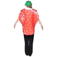thumbnail image 5 of Adult Strawberry Costume Tunic with Matching Leaf Hat, Halloween Cosplay Costume Funny Fruit Cosplay Outfit for Themed Parties, Stage Performance and All Holiday Events, 5 of 6
