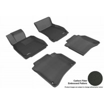 3D MAXpider 2014-2020 Fits Mercedes-Benz S Class W222 Kagu 1st Row 2nd Row Black Carbon Fiber Embossed Pattern Floor Mat L1MB04601509
