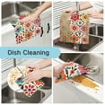 thumbnail image 2 of Yayeee 6 Pack Kitchen Dish Cloths for Washing Dishes Soft Absorbent Microfiber Towels, Colorful Flowers, 2 of 9