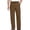 Brown, variant on Men's 100% Cotton Drawstring Elastic Waist Straight Leg Pants, Casual Beach Vacation Trousers with Pockets S-3XL