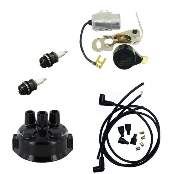 Replacement Ignition Tune-Up Kit Compatible with John Deere 2-Cylinder Gas Tractors Models 40 420 430 440 - Complete Distributor Service Set