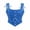 Blue, variant on Rexolia Women's Corset Top Square Neck Lace Up Bustier Army Green L