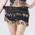 thumbnail image 2 of oqasdz Sequin Fringe Scarf Wrap for Belly Dance Jazz Performance and Practice with Elegant Tassel Detailing Holiday Party Stage Show, 2 of 3