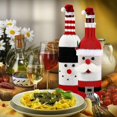 thumbnail image 3 of Juego de 4 piezas de botellas de vino navideñas, suéter navideño, bolsa para botellas de vino, 3 of 5