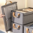 thumbnail image 2 of Durable Closet Storage Box with Smooth Pull-Out, Heavy-Duty Steel Frame, Dustproof--Pack of 2, 2 of 20