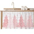 thumbnail image 2 of Pink Christmas Cabinet Curtain 32"Wx55"L,Dustproof Pantry Door Curtain with Self Adhesive Tape,Pink Plaid Xmas Tree Snowflake Winter Tall Storage Cover Privacy Drape for Bathroom Kitchen Laundry Room, 2 of 9