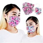 Everydayspecial Disposable Mask 3 Layer Flower Face Mask for Adults 50 pcs (Rose)