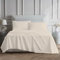 thumbnail image 4 of Purity Home 4-Piece 100% Cotton Percale Bedsheet Set, Queen Ivory – 400 Thread Count, Cool & Crisp, Breathable, Deep Pocket, 4 of 14