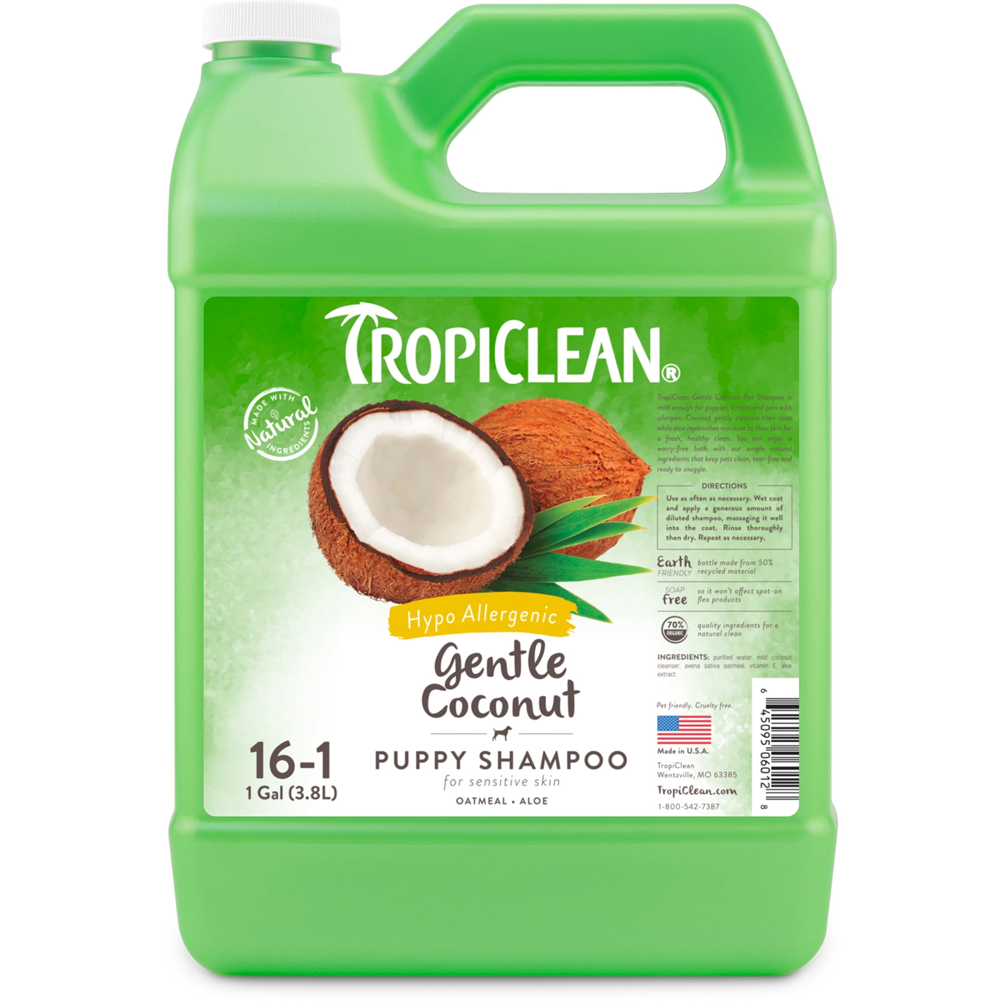 TropiClean All Breeds Puppy Gentle Coconut Puppy Shampoo, 1 Gal