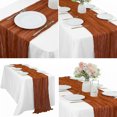 thumbnail image 5 of 9.8x2.9Ft Table Runner Decorations for Party Wedding and Farmhouse Fabric Room Decor, Cheesecloth Boho Rustic Long Romantic for Birthday Party Table, 5 of 5