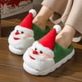 thumbnail image 3 of Mzoazpie 2024 Christmas Slippers for Women Home Santa Warm House New Year Shoes US Size 7.5, 3 of 8