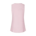 thumbnail image 7 of VEKDONE Waffle Tank Tops for Women Summer Sleeveless Crewneck Tunics Tops Solid Color Loose Lounge Tanks Soft Comfy Lightweight Vests Pink Large, 7 of 7