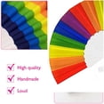 thumbnail image 3 of 10 abanicos de mano de arcoíris, abanicos de mano plegables Pride Fan, abanicos de mano coloridos, abanicos plegables de plástico para eventos de festivales de música y suministros de baile, 3 of 6
