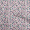 thumbnail image 1 of oneOone Rayon Light Pink Fabric Jacobean Floral Fabric For Sewing Printed Craft Fabric By The Yard 56 Inch Wide, 1 of 5