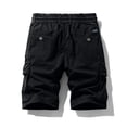 thumbnail image 3 of Homeyce Cargo Shorts for Men Elastic Waist Drawstring Shorts Pants Casual Lightweight Summer Hiking Outdoor Big and Tall Camo Cargo Pants Multi-Pocket Quick Dry Pants,Black XL, 3 of 4