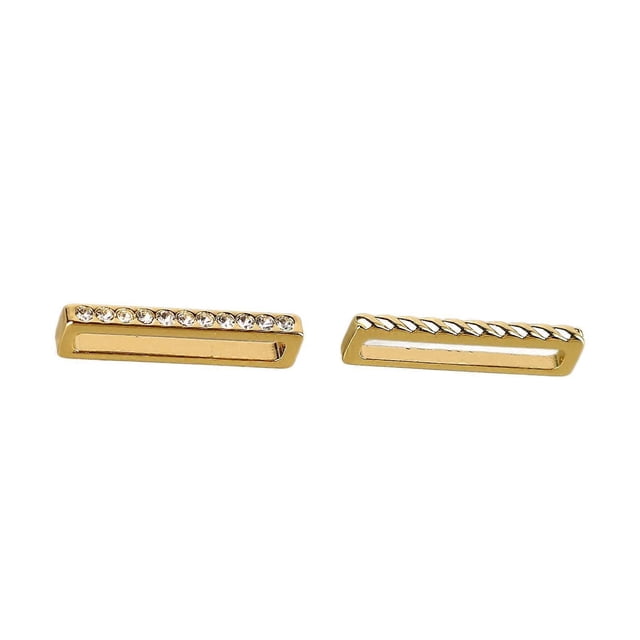 Decorative Rings Loops for 20 to 22mm Wide Silicone Watchband Rhinestone Decoration Exquisite Watch Band Accessory Letter C