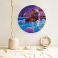 thumbnail image 5 of Honeii Capybara Bathtub Fun Print Elegant Bone China Decorative Plate, Porcelain Plate,Art Crafts,Ceramic Ornaments for Home Office Wall Decor-6in, 5 of 6