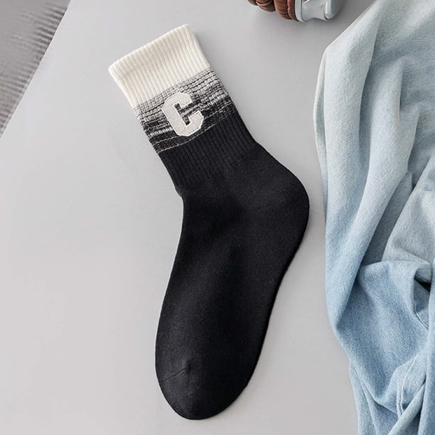 Calcetines de mujer hasta media pantorrilla, transpirables, cómodos y cálidos, de algodón, unisex.