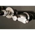 thumbnail image 4 of Kingston Brass KS7026BPL Bel-Air Two-Handle Wall Mount Roman Tub Faucet, Polished Nickel, 4 of 8