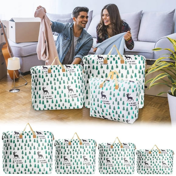 Xihbxyly Bolsa de Almacenamiento de Gran Capacidad, Plegable, de Tela, Transpirable y Resistente a Las Polillas, Fácil de Transportar, Ideal para Colchas, Mantas, Ropa y Organización Del Hogar, Ahorr