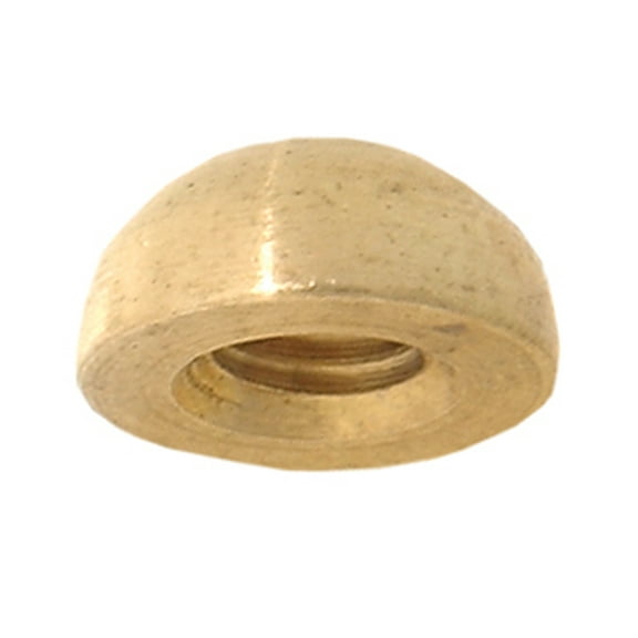 B&P Lamp® 1/2" Diameter Brass Half-Ball Finial, Tapped 1/4-27F, Unf