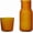 Amber, variant on Bedside Glass Water Carafe Set with Cup, Glass Carafe with Lid Mouthwash Cups for Bedroom Bathroom Juice  Milk 19oz (Clear)