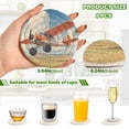 thumbnail image 3 of Qxltty Orange Airplane Drink Coasters with Holder 6pcs Handmade Woven Simple Vintage Saucer Set, 3 of 7