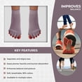 thumbnail image 3 of Happy Feet Toe Alignment Separator Socks, Prevent Foot Cramps and hammertoes, Toe Separator Massage Socks, 3 of 14
