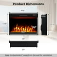 thumbnail image 3 of Costway 23" 750 with 1500W 50,000 BTU Electric Fireplace Insert with Remote Control Timer, 3 of 10