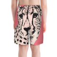 thumbnail image 3 of Cauagu Pink Cheetah Art Print Swim Trunks for Men,Youth Boys Swim Shorts Compression Liner Beach Shorts Boys' Swimming Shorts 7-20 Years Bathing Suit-Large, 3 of 7