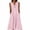 Pink, variant on TAGOLD Womens Sleeveless V-Neck Dress Striped Print Dress With Pocket Loose Casual Style For Summer Outdoor