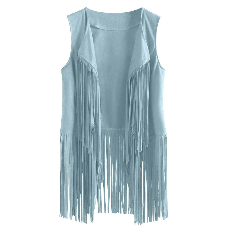トップス LGB VEST MINI/FRINGE Amazon.com: Womens Vintage Western Fringe Vest Tops Classic