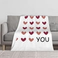 thumbnail image 2 of Valentines Day Throw Blanket, I Love You Love Hearts Super Soft and Warm Fleece Blankets, Fuzzy Soft Throw Blanket for Couch Bed Sofa Wedding Anniversary Decor, 30" x 40", 2 of 4
