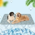 thumbnail image 1 of Upgraded Dog Self Cooling Mat Ice Silk Chill Pads for Small Medium Large Dogs Summer Reusable Pet Training Pad Absorbent Non Slip Mat for Kennels, Crates & Beds,X Large 28IN x 47IN, 1 of 5