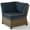 Navy and Brown, variant on Afuera Living Transitional Wicker Patio Corner Chair in Gray