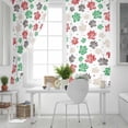 thumbnail image 5 of Merry Christmas Blackout Curtains for Bedroom, Xmas Snowflakes Red Green Pets Footprints Thermal Insulated Kitchen Drapes with Grommets, Light Blocking Window Treatment, 2 Panels 52" x 63", 5 of 7