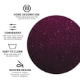 thumbnail image 3 of Lsque Dark Purple Glitter Pattern 4" Drink Coasters Set of 4, PVC Leather Absorbent Coasters, Table Coaster Set Decorative Coffee Cup Coasters Housewarming Gift -Round Shape, 3 of 6