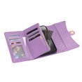 thumbnail image 5 of Magnetic Flip Case for iPhone XS Max,Crossbody Strap RFID Blocking Leather Purse Case with Card Holder, Zipper Bills Slot Handbag Wrist Lanyard Cover For iPhone XS Max, Purple, 5 of 9