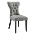thumbnail image 2 of Modway Silhouette Polyester Fabric and Rubberwood Dining Side Chair, Light Gray, 2 of 9
