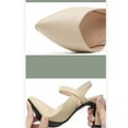 thumbnail image 4 of Nrmvnmi Women's Summer Slingback Pointed Toe Stiletto Pumps Slip-On High Heels Office Lady Sandals Party Prom Dress Shoes Khaki Mothers Day Gifts, 4 of 8